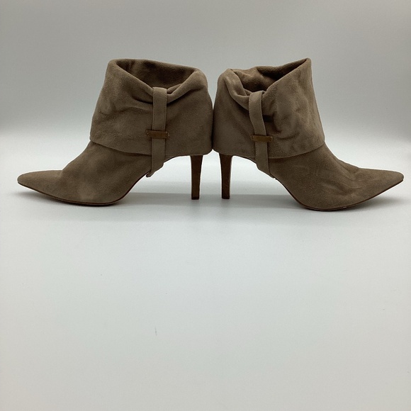 1828.Calvin Klein Taupe Wedge Booties Size 9 VGUC - Picture 1 of 5